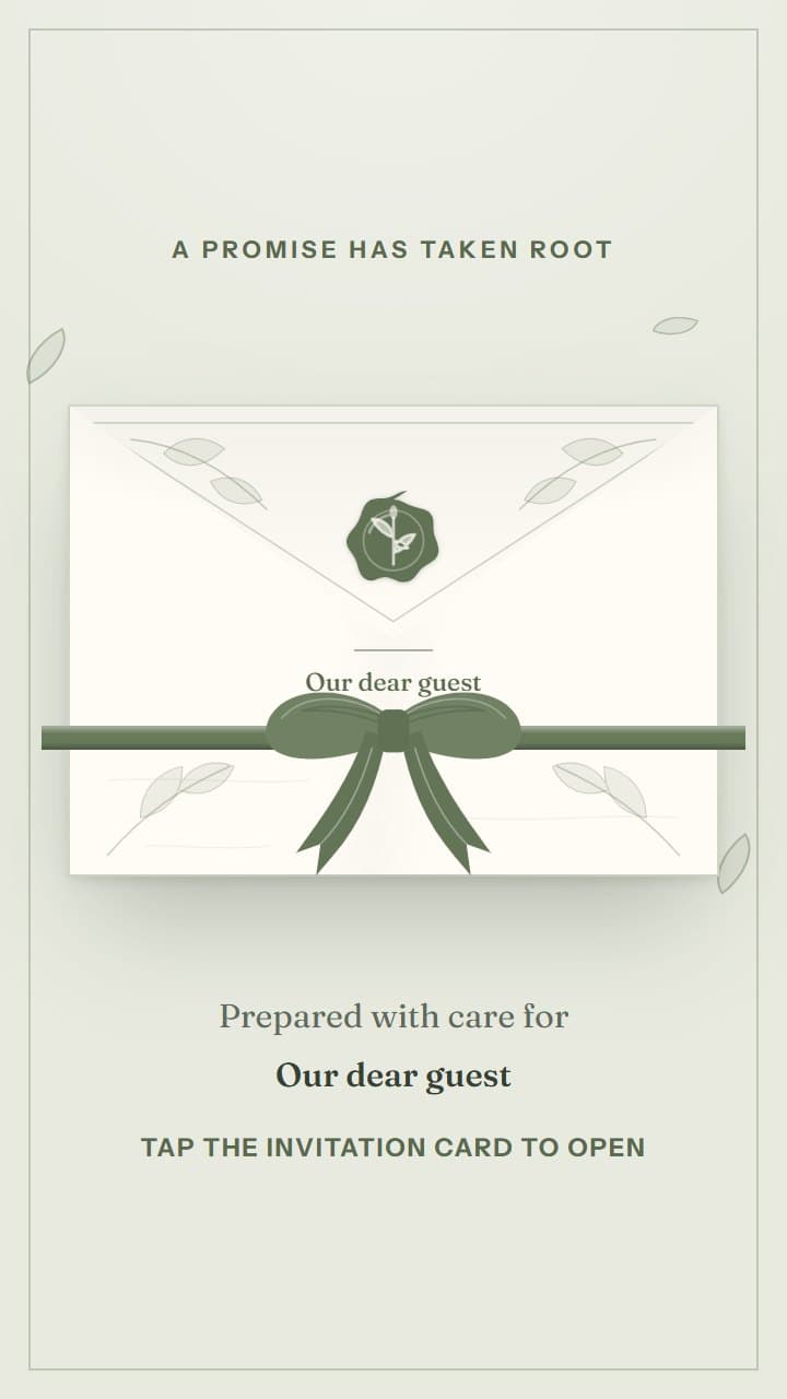 Garden Promise, a wedding invitation design in Invitica's romantic botanical style