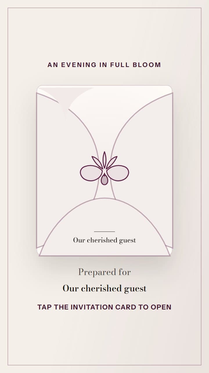 Orchid Reverie, a debut invitation design in Invitica's couture editorial style